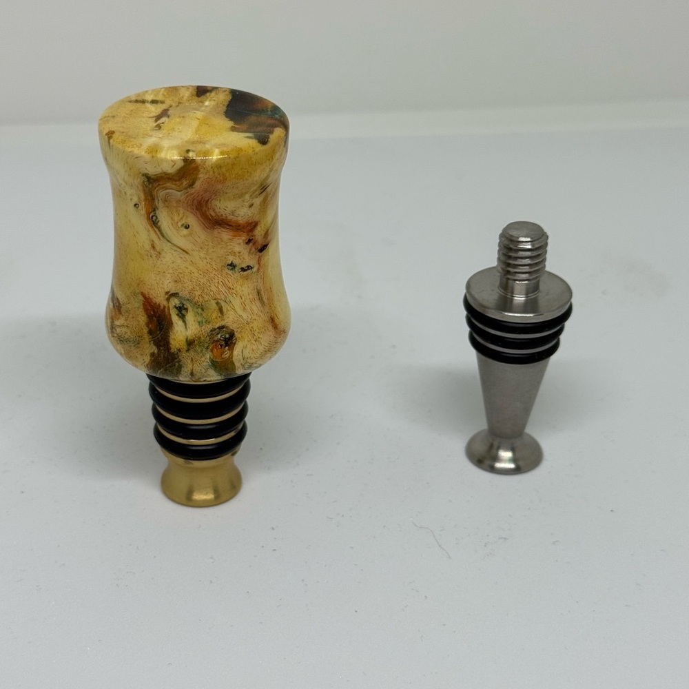 Box elder burl wine or whiskey stopper